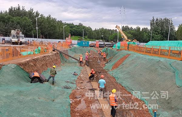 冠梁施工现场 冠梁施工现场