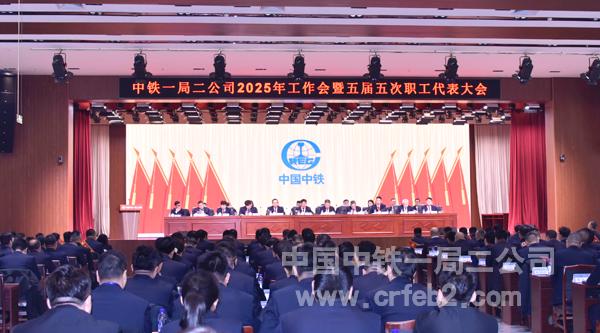 中铁一局二公司2025年工作会暨五届五次职工代表大会会议现场