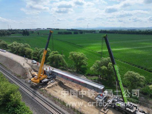 四马架特大桥架梁现场