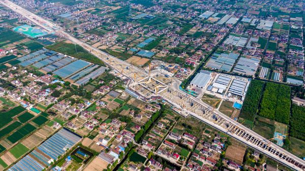 海门北站施工全景图 海门北站施工全景图